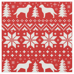 Chesapeake Bay Retriever Silhouettes Christmas Fabric