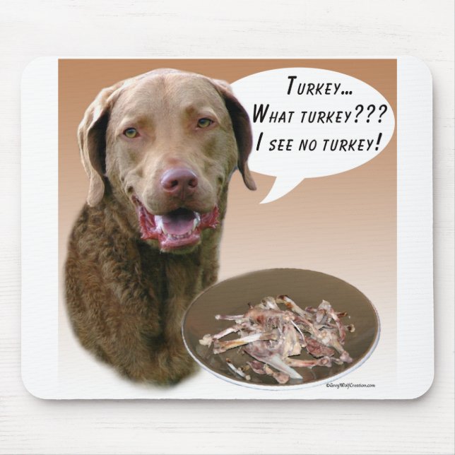 Chesapeake Bay Retriever Turkey Mouse Pad (Front)