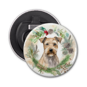 Chesapeake Bay Terrier Christmas Wreath Festive Bottle Opener