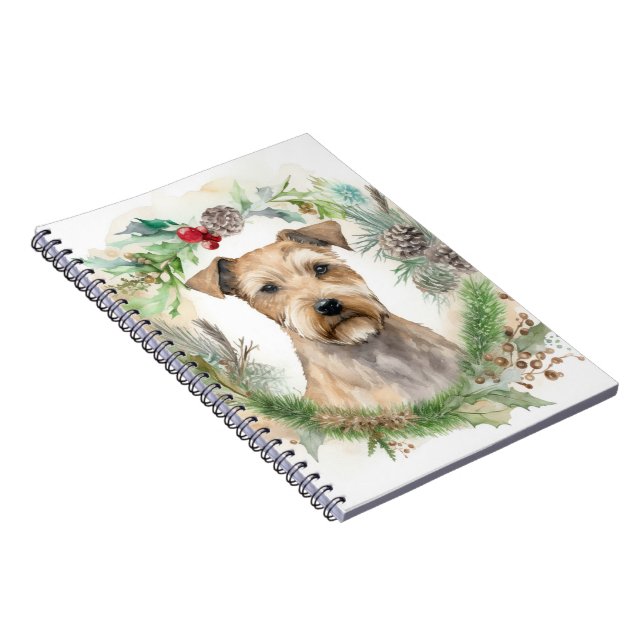 Chesapeake Bay Terrier Christmas Wreath Festive Notebook (Right Side)