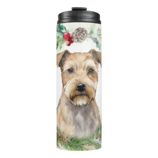 Chesapeake Bay Terrier Christmas Wreath Festive Thermal Tumbler (Front)