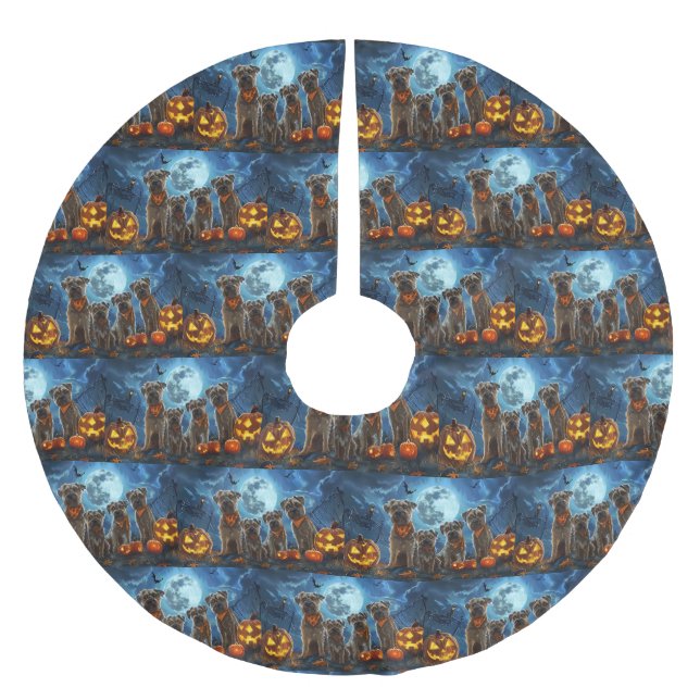 Chesapeake Bay Terrier Halloween Spooky Brushed Polyester Tree Skirt (Front)