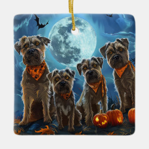 Chesapeake Bay Terrier Halloween Spooky Ceramic Ornament