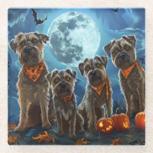 Chesapeake Bay Terrier Halloween Spooky Glass Coaster