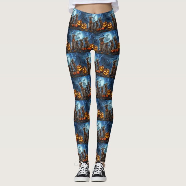 Chesapeake Bay Terrier Halloween Spooky Leggings (Front)