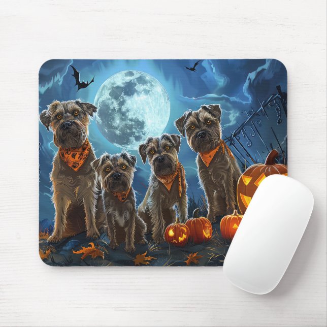 Chesapeake Bay Terrier Halloween Spooky Mouse Pad (With Mouse)