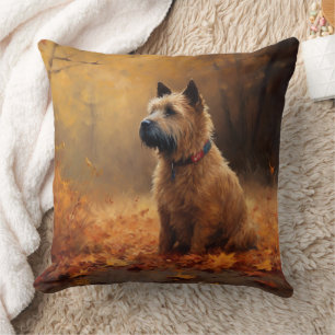 Chesapeake Bay Terrier in Autumn Leave Cushion