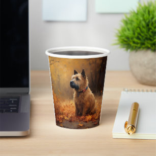 Chesapeake Bay Terrier in Autumn Leave Paper Cups