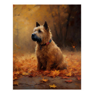 Chesapeake Bay Terrier in Autumn Leave Poster