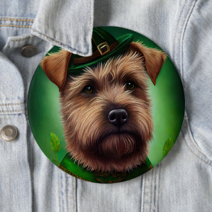 Chesapeake Bay Terrier in St. Patrick's Day Dress 6 Cm Round Badge