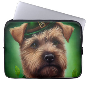 Chesapeake Bay Terrier in St. Patrick's Day Dress Laptop Sleeve