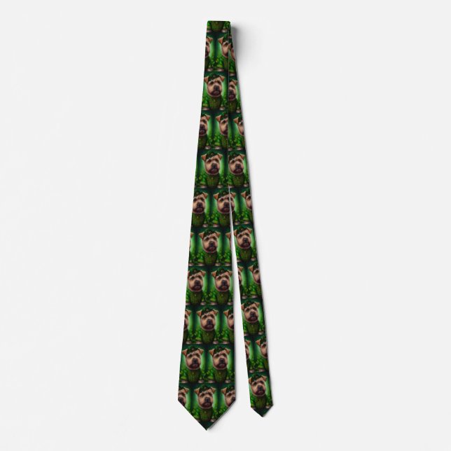 Chesapeake Bay Terrier in St. Patrick's Day Dress Tie (Front)