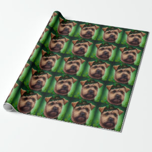 Chesapeake Bay Terrier in St. Patrick's Day Dress  Wrapping Paper