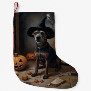 Chesapeake Bay Terrier Pumpkins Halloween Scary  Small Christmas Stocking