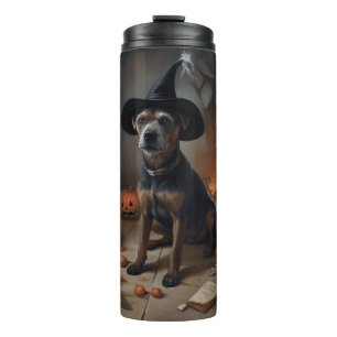 Chesapeake Bay Terrier Pumpkins Halloween Scary  Thermal Tumbler