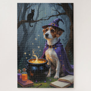 Chesapeake Bay Terrier Whimsical Halloween Jigsaw Puzzle