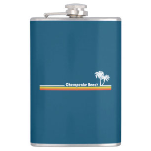 Chesapeake Beach Maryland Hip Flask