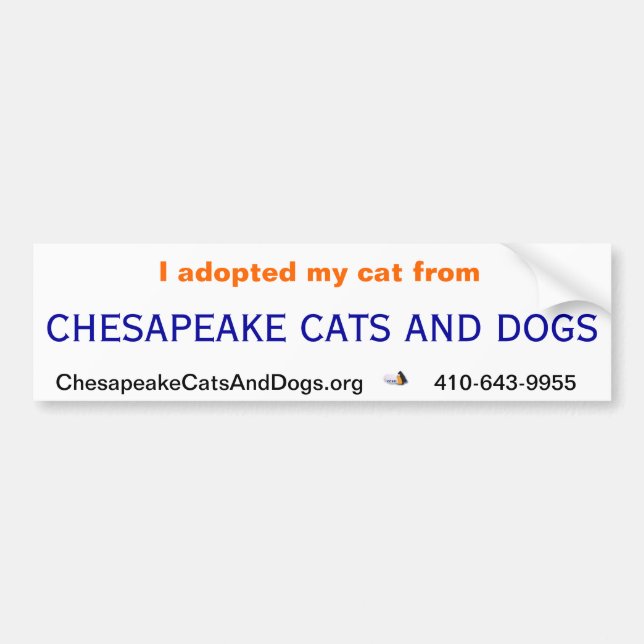 Chesapeake Cats and Dogs Bumper Sticker (Front)