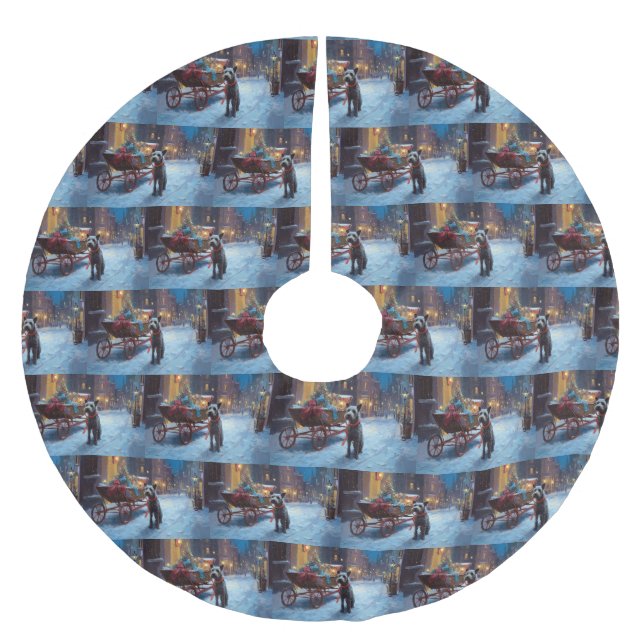 Chesapeake Christmas Festive Season Brushed Polyester Tree Skirt (Front)