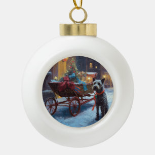 Chesapeake Christmas Festive Season Ceramic Ball Christmas Ornament
