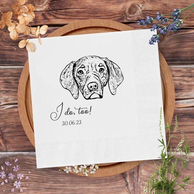 Chesapeake Dog I Do Too Custom Dog Wedding Napkins (Creator Uploaded)