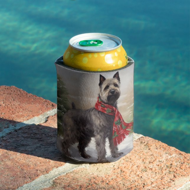 Chesapeake Dog in Snow Christmas Can Cooler (In Situ Pool)