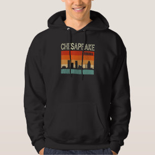 Chesapeake Virginia Town Skyline Hoodie