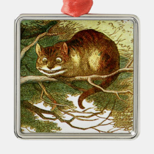 Cheshire Cat 2 Metal Tree Decoration