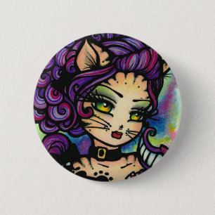 Cheshire Cat Alice in Wonderland Fairy Fantasy 6 Cm Round Badge