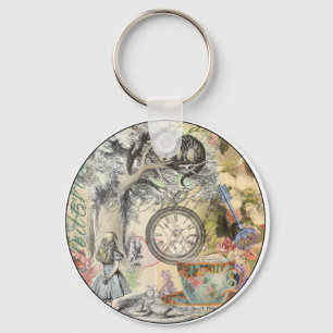 Cheshire Cat Alice in Wonderland Key Ring