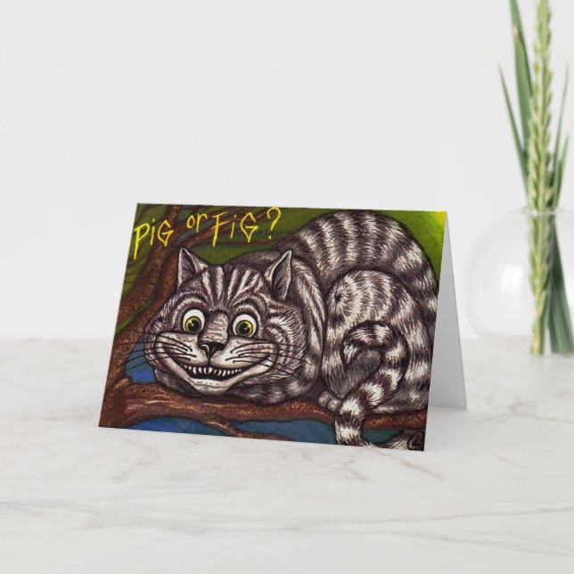 CHESHIRE CAT Alice in Wonderland Note Card (Front)