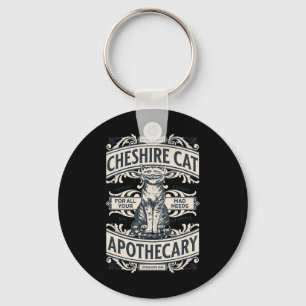 Cheshire Cat - Alice In Wonderland Vintage Book De Key Ring