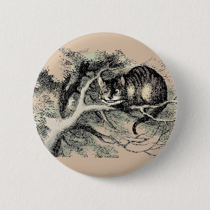 Cheshire Cat Alice Wonderland Classic 6 Cm Round Badge