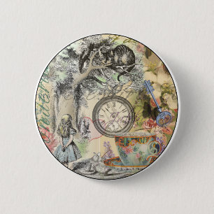 Cheshire Cat Alice Wonderland Classic 6 Cm Round Badge