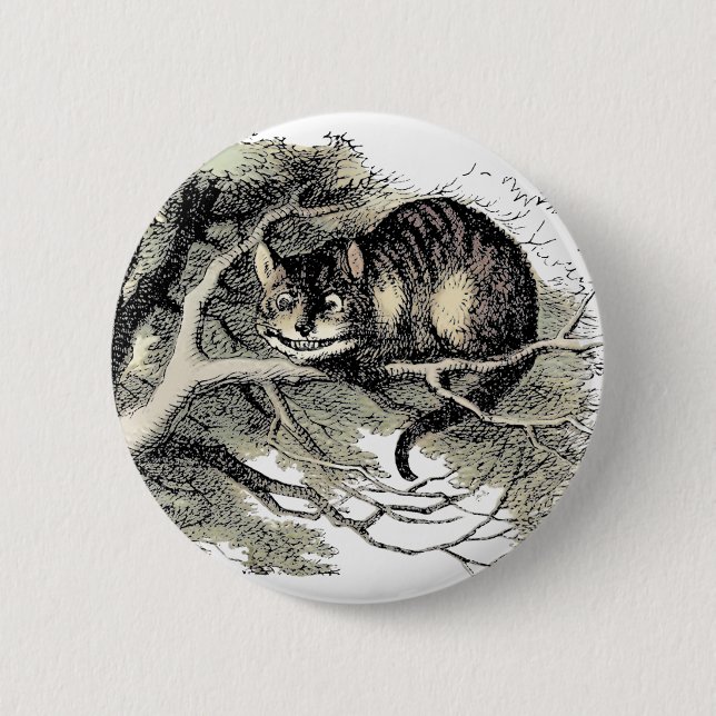 Cheshire Cat Alice Wonderland Classic 6 Cm Round Badge (Front)