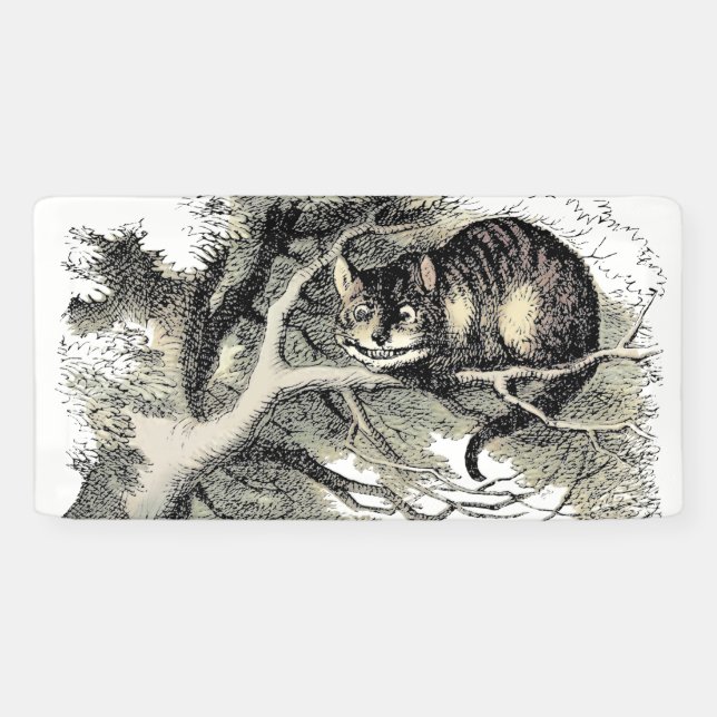 Cheshire Cat Alice Wonderland Classic Banner (Horizontal)
