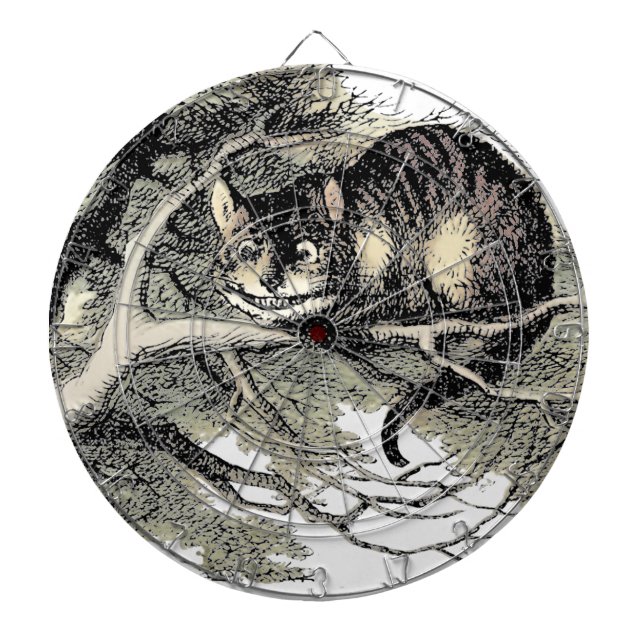 Cheshire Cat Alice Wonderland Classic Dartboard (Front)