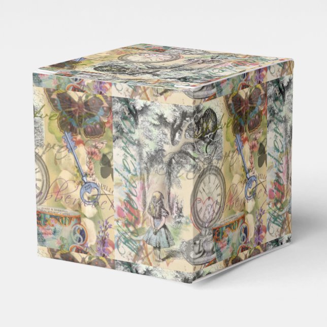 Cheshire Cat Alice Wonderland Classic Favour Box (Front Side)