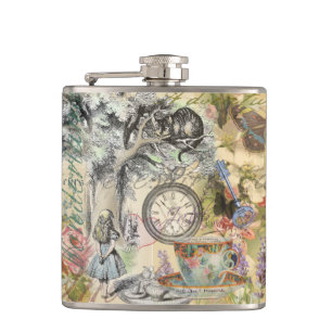 Cheshire Cat Alice Wonderland Classic Hip Flask