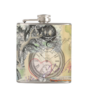 Cheshire Cat Alice Wonderland Classic Hip Flask