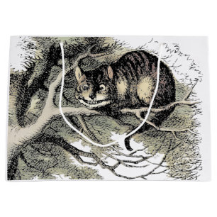 Cheshire Cat Alice Wonderland Classic Large Gift Bag