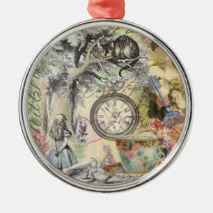 Cheshire Cat Alice Wonderland Classic Metal Ornament