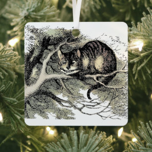 Cheshire Cat Alice Wonderland Classic Metal Tree Decoration