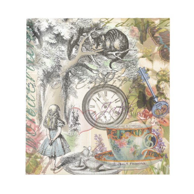 Cheshire Cat Alice Wonderland Classic Notepad (Front)