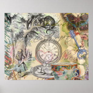Cheshire Cat Alice Wonderland Classic Poster