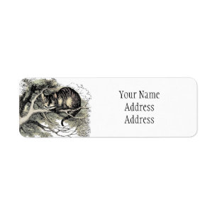 Cheshire Cat Alice Wonderland Classic Return Address Label