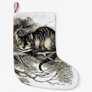 Cheshire Cat Alice Wonderland Classic Small Christmas Stocking