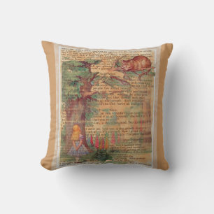 Cheshire cat and Alice Cushion