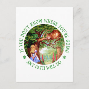 CHESHIRE CAT - ANY PATH WILL DO POSTCARD