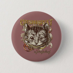 Cheshire Cat Carnivale Style (Gold Version) 6 Cm Round Badge